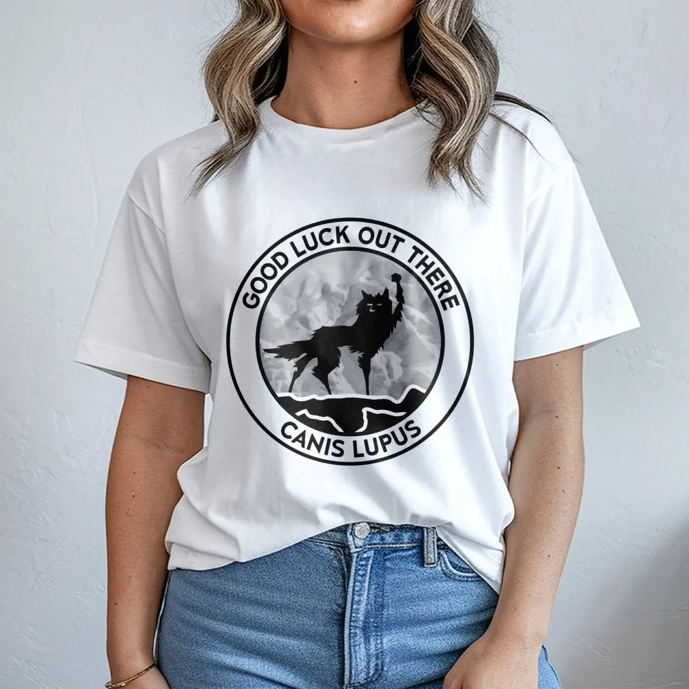 Wolf Graphic T-Shirt | Canis Lupus Wildlife Design | 100% Cotton Premium Quality | Nature Lover Gift for Men and Women