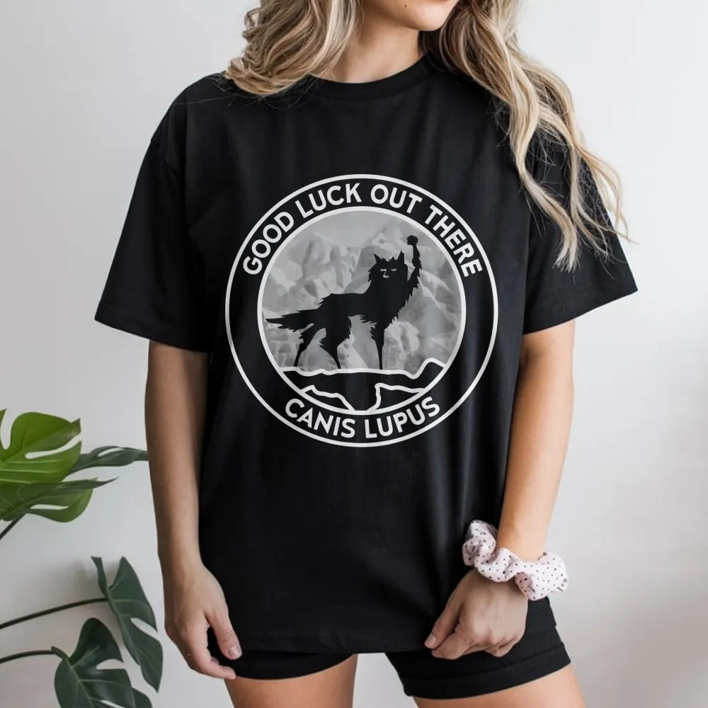 Wolf Graphic T-Shirt | Canis Lupus Wildlife Design | 100% Cotton Premium Quality | Nature Lover Gift for Men and Women