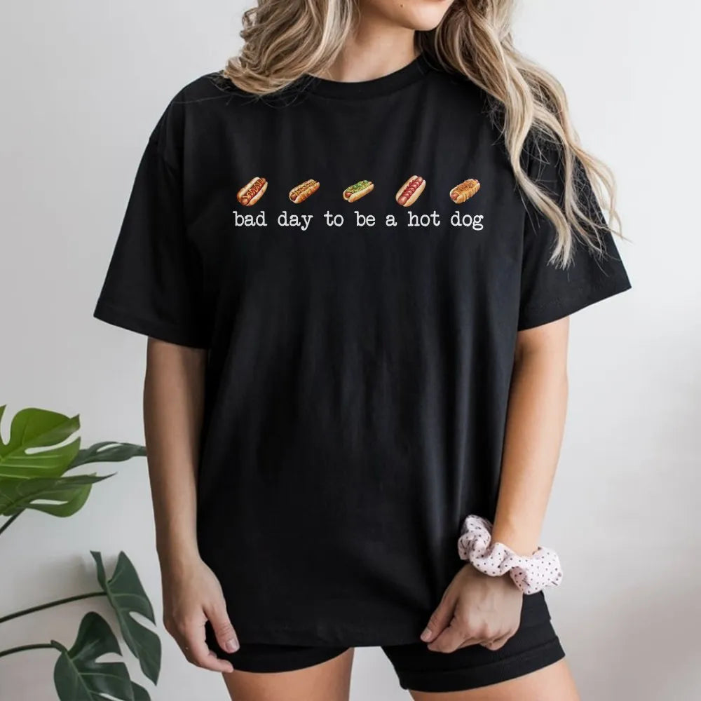 Bad Day to Be a Hot Dog Shirt | Funny Grilling Quote Graphic Tee | Premium Cotton | 4th of July & Memorial Day BBQ Gift