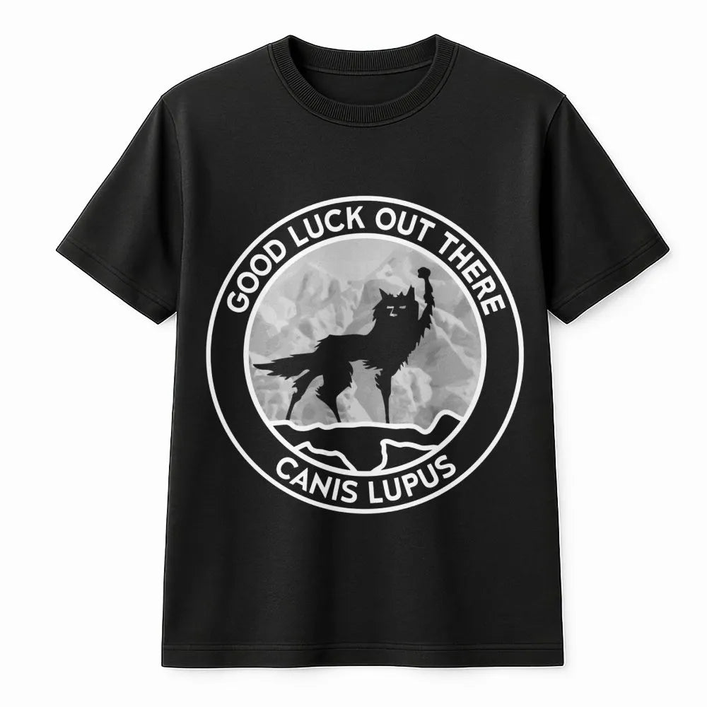 Wolf Graphic T-Shirt | Canis Lupus Wildlife Design | 100% Cotton Premium Quality | Nature Lover Gift for Men and Women