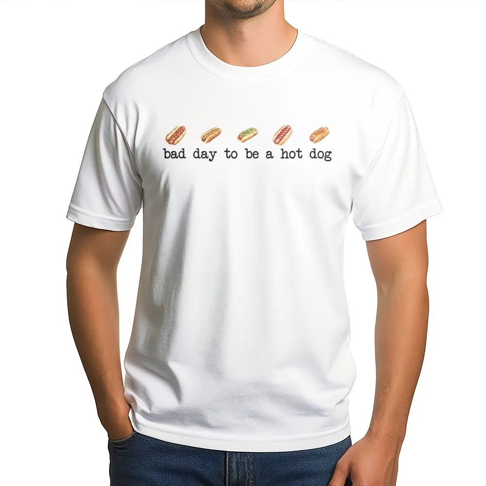 Bad Day to Be a Hot Dog Shirt | Funny Grilling Quote Graphic Tee | Premium Cotton | 4th of July & Memorial Day BBQ Gift