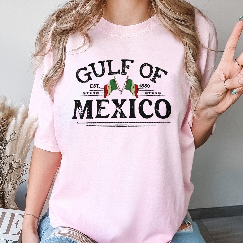 Gulf of Mexico T-Shirt | Vintage Mexico Flag Graphic | 100% Cotton Premium Tee | Heritage Pride Gift for Travel Lovers