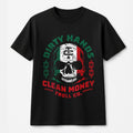 Dirty Hands Clean Money T-Shirt | Mexican Flag Skull Graphic | 100% Cotton Premium Tee | Blue Collar Work Gift for Men