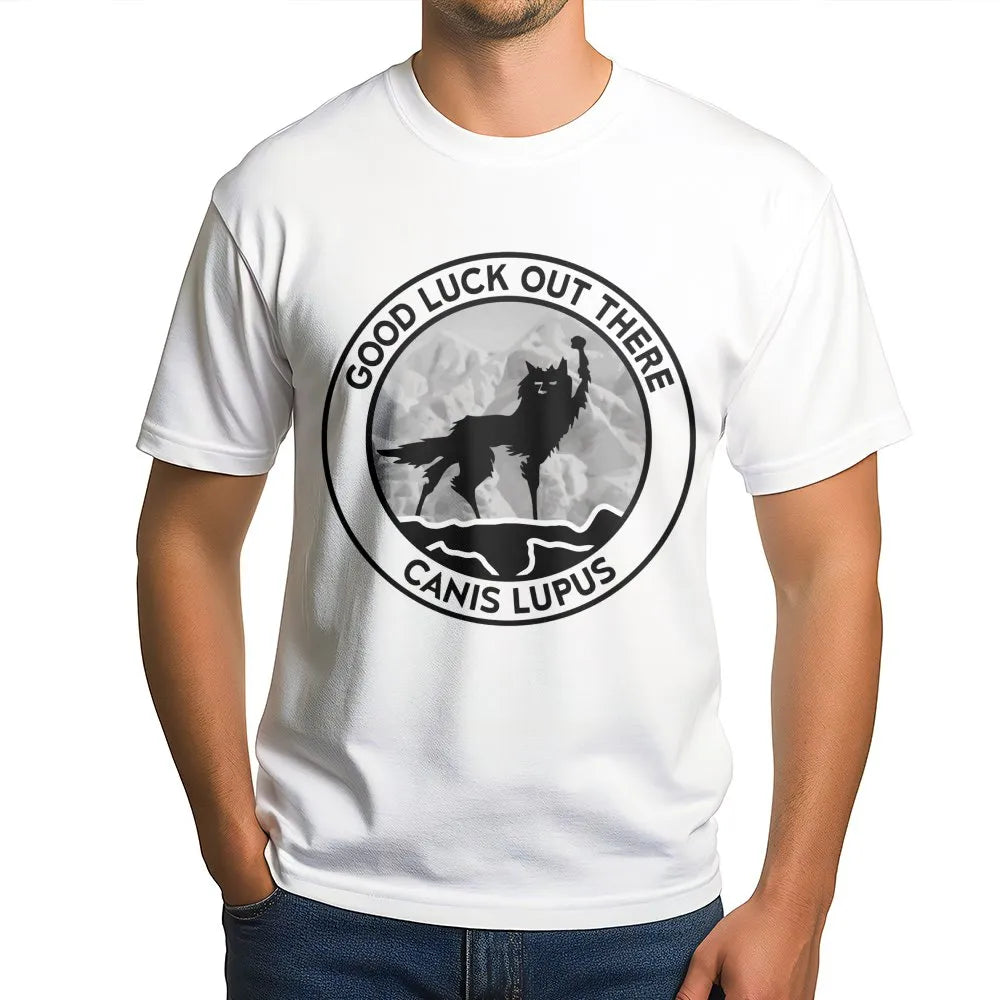 Wolf Graphic T-Shirt | Canis Lupus Wildlife Design | 100% Cotton Premium Quality | Nature Lover Gift for Men and Women