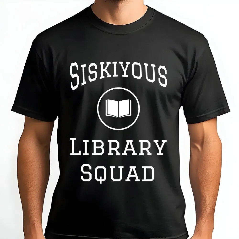 Siskiyou Library Squad T-Shirt | Librarian Book Club Graphic | Soft 100% Cotton | Premium Gift for Readers and Teachers